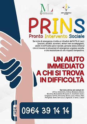 L'Ambito Territoriale di Locri attiva il servizio di Pronto Intervento Sociale